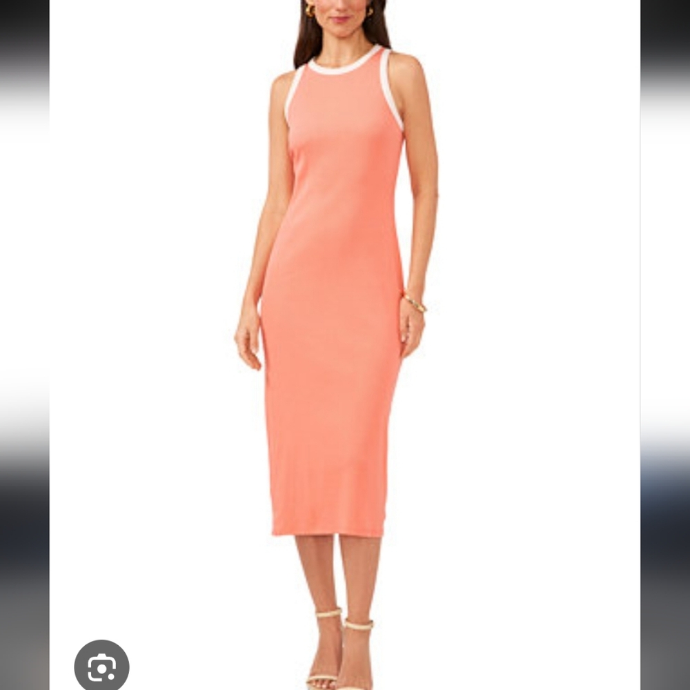 NWT 1 State Women's Rib Knit Cutout Sleeveless Cotton Bodycon Dress Size XL